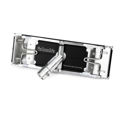 Rodo metálico de limpeza Columbia com alça tubular e bloco preto