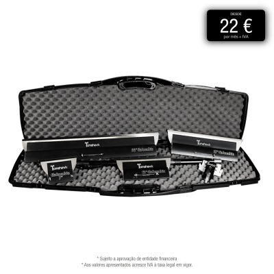 Conjunto de ferramentas Tomahawk Columbia em caixa preta acolchoada