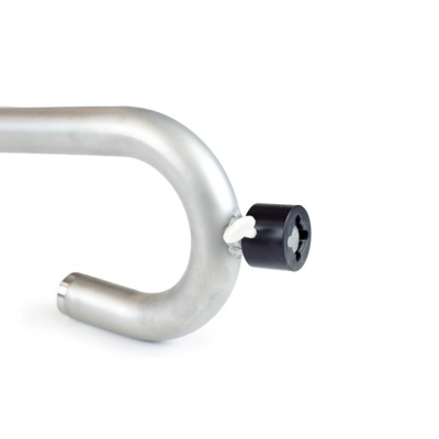 Gancho de metal prateado com parafuso preto