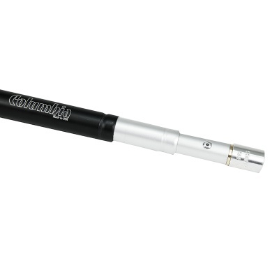 Parte de bengala preta e prateada com texto Columbia