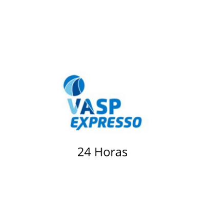 Logótipo VASP Expresso com frase 24 Horas em fundo branco