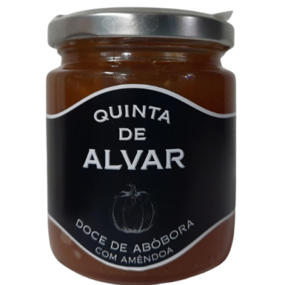 Frasco de doce de abóbora com amêndoa da marca Quinta de Alvar