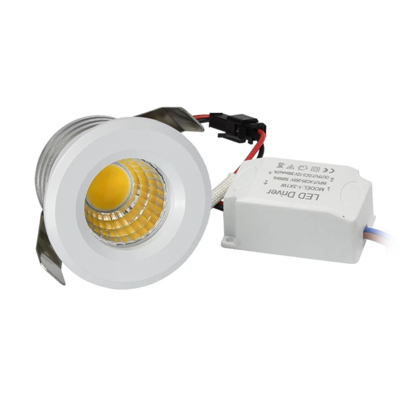 Luz LED de embutir redonda branca com driver LED branco