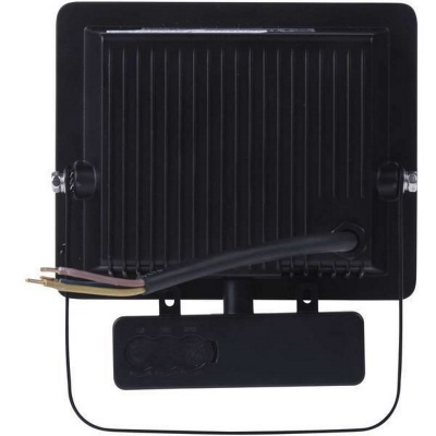 Refletor LED preto com cabo e suporte ajustável