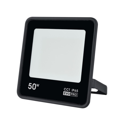 Projetor LED quadrado preto 50W com suporte