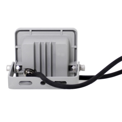 Suporte metálico cinza com cabo elétrico preto