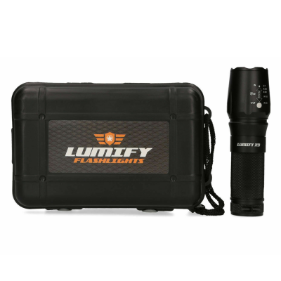 Lanterna preta com caixa preta LUMIFY FLASHLIGHTS