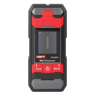 Scanner de paredes UNIT UT387D preto e vermelho com ecrã digital