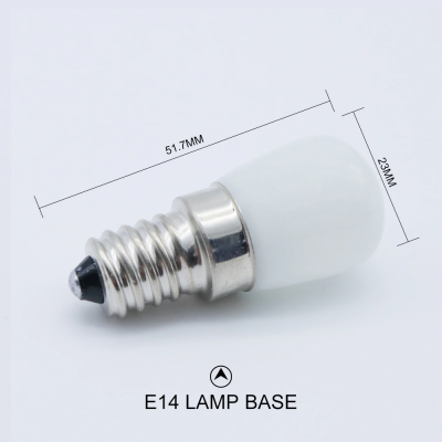 Lâmpada LED E14 com base metálica prateada e topo branco