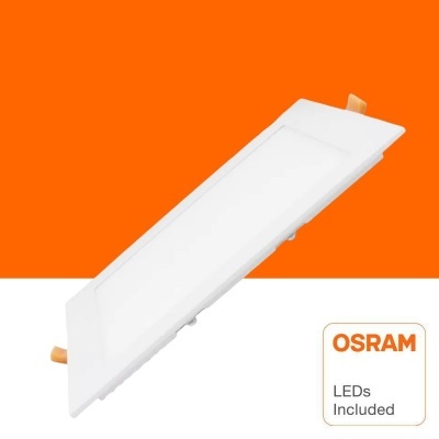 Painel LED embutido branco com etiquetas OSRAM e LEDs Included