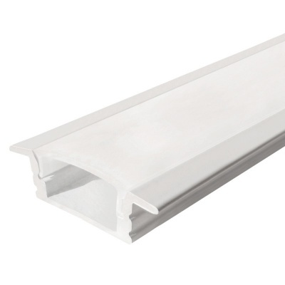 Canaleta de plástico branca para cabos com tampa semi-transparente