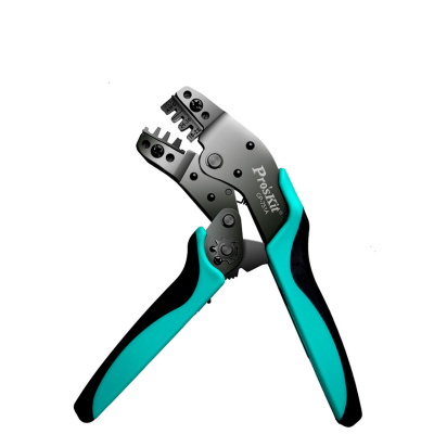 Alicate prensador de crimps Pro'skit com punhos em azul e preto