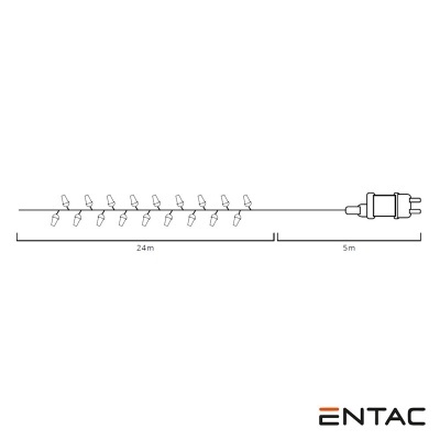 Ilustração técnica de fio com luzes e conector