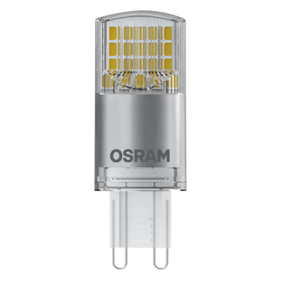 Lâmpada LED OSRAM com LEDs amarelos e corpo transparente