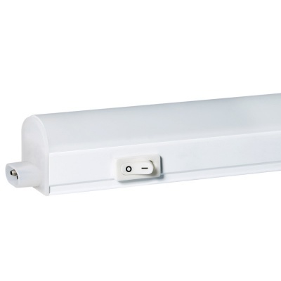 Luz tubular branca com interruptor e conector