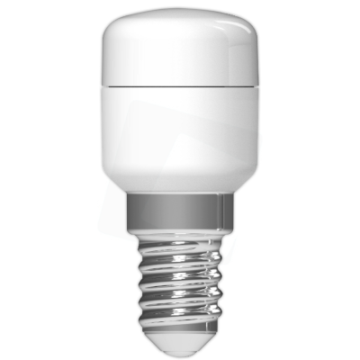 Lâmpada LED branca com base metálica prateada tipo rosca