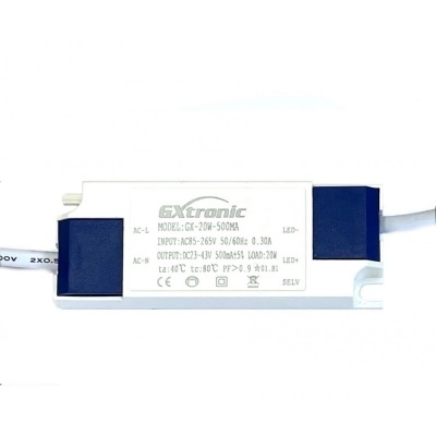 Fonte de alimentação LED Geartronic branca com detalhes azuis