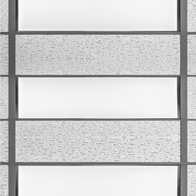 Painéis retangulares brancos com textura e moldura escura