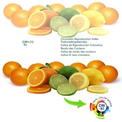 Frutas cítricas com diferentes índices de reprodução cromática e selo de qualidade