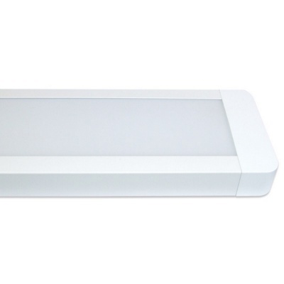 Painel LED retangular branco com moldura larga