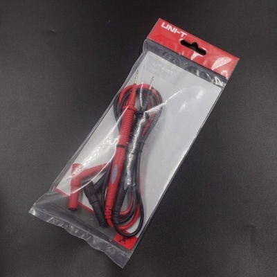 Cabos de teste para multímetro em embalagem transparente com topo vermelho UNI-T