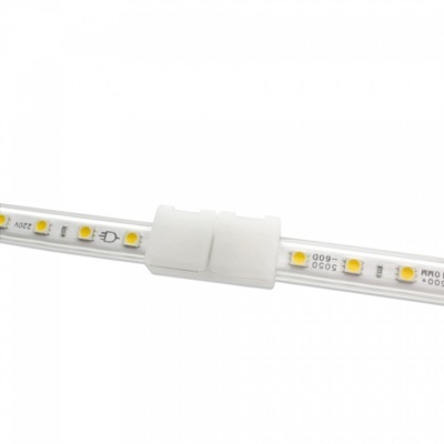 Conector plástico a unir fitas LED flexíveis branca com diodos amarelos