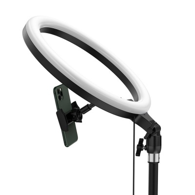 Anel de luz LED com suporte para telemóvel