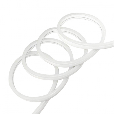 Cabo branco flexível enrolado em espiral