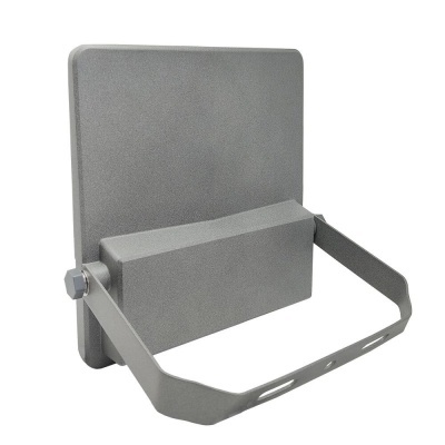 Projetor LED cinza com suporte ajustável em metal