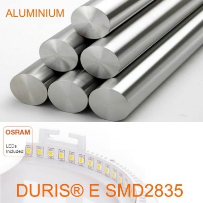 Cilindros de alumínio e fita de LEDs OSRAM DURIS® E SMD2835