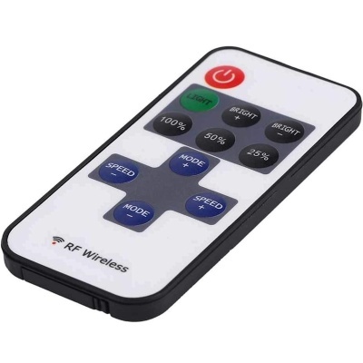 Comando remoto RF Wireless branco com botões coloridos