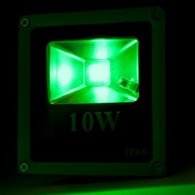 Projetor de luz LED verde, 10W, IP66, fundo escuro