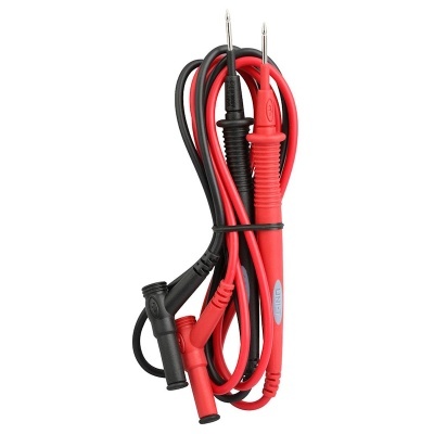 Conjunto de cabos de medição para multímetro preto e vermelho com pontas metálicas
