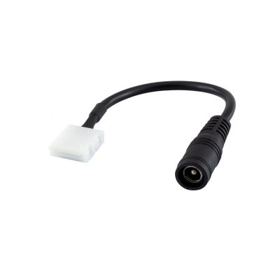 Cabo adaptador preto com conector branco sobre fundo branco