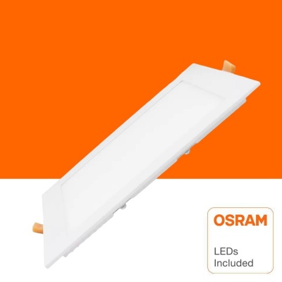 Painel LED embutido branco com etiquetas OSRAM e LEDs Included