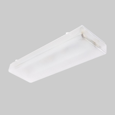 Luminária de teto retangular branca com superfície texturizada