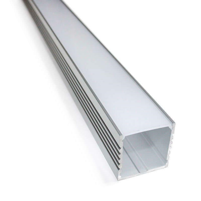 Perfil de alumínio para iluminação com cobertura branca