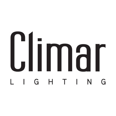 Logotipo Climar LIGHTING em texto preto sobre fundo branco