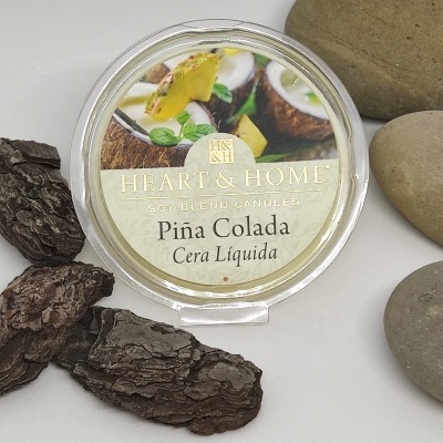 Vela líquida Heart & Home Piña Colada com decoração natural