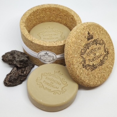 Caixa de cortiça com sabonete 