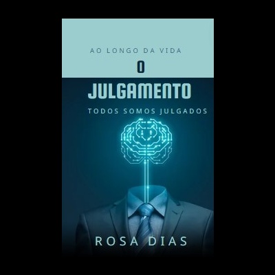 Capa de livro com cérebro digital azul sobre fato e gravata, texto do título e autor