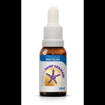 Frasco castanho com pipeta e rótulo de flor roxa