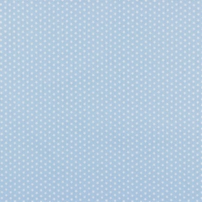 Tecido azul claro com pequenas estrelas brancas