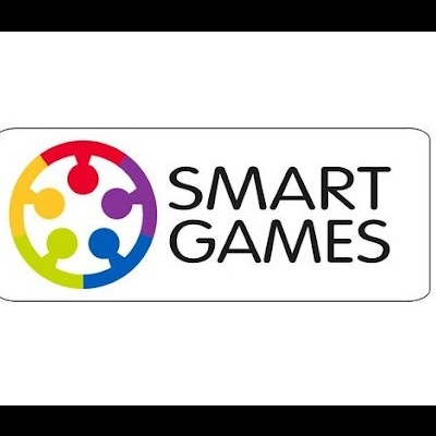 Logótipo da marca SMART GAMES com peças de puzzle coloridas
