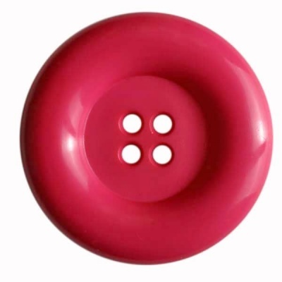 Botão vermelho grande com quatro furos centrais