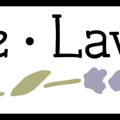 Logótipo Cor de Lavanda com flores de lavanda desenhadas