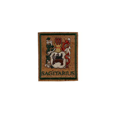Emblema bordado SAGITARIUS com brasão colorido