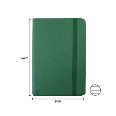 Agenda 90x140mm Pautado Verde Esmeralda (A6)