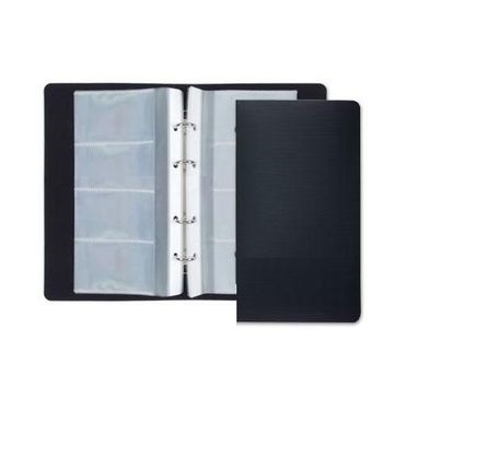 Porta Cartoes de Visita 4 Aneis - 120 Cartoes