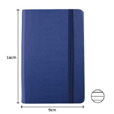 Agenda 90x140mm Pautado Azul (A6)